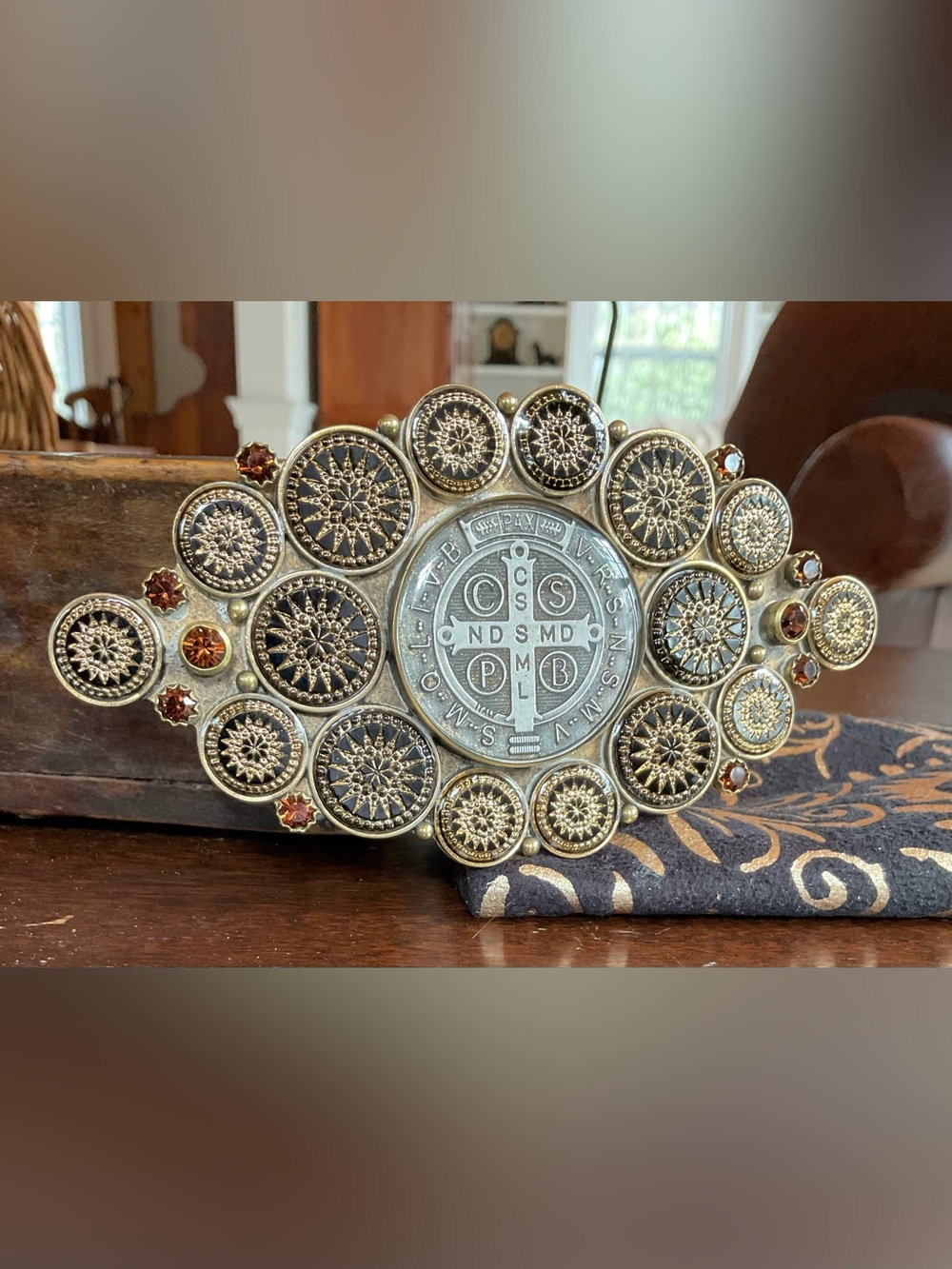 Virgins Saints & Angels San Benito Intaglio Buckle - Estrella Gold